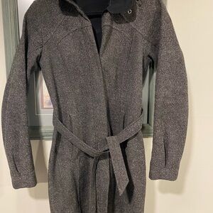 Lululemon Athletica Heather Gray Trench Coat